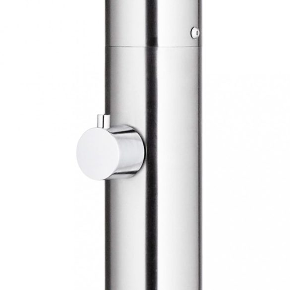 rozsdamentes acél kerti zuhany szürke aljjal 220 cm