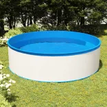 fehér merülőmedence szkimmerrel és szivattyúval 350 x 90 cm