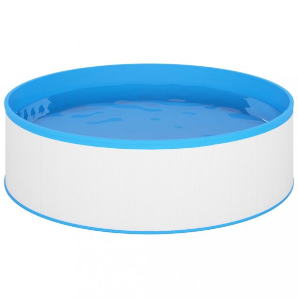 fehér merülőmedence szkimmerrel és szivattyúval 350 x 90 cm