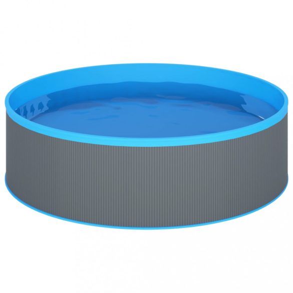 szürke merülőmedence felfüggeszthető szkimmerrel és szivattyúval 350 x 90 cm