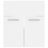 fehér szerelt fa mosdószekrény beépített mosdókagylóval