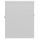 magasfényű fehér szerelt fa mosdószekrény beépített kagylóval