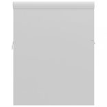 magasfényű fehér szerelt fa mosdószekrény beépített kagylóval