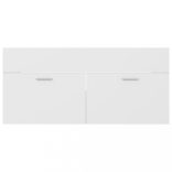 fehér forgácslap mosdószekrény beépített mosdókagylóval