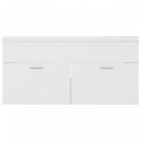 fehér forgácslap mosdószekrény beépített mosdókagylóval