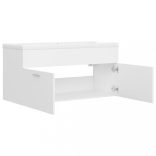 fehér forgácslap mosdószekrény beépített mosdókagylóval