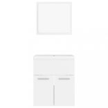 fehér forgácslap fürdőszobai bútorszett