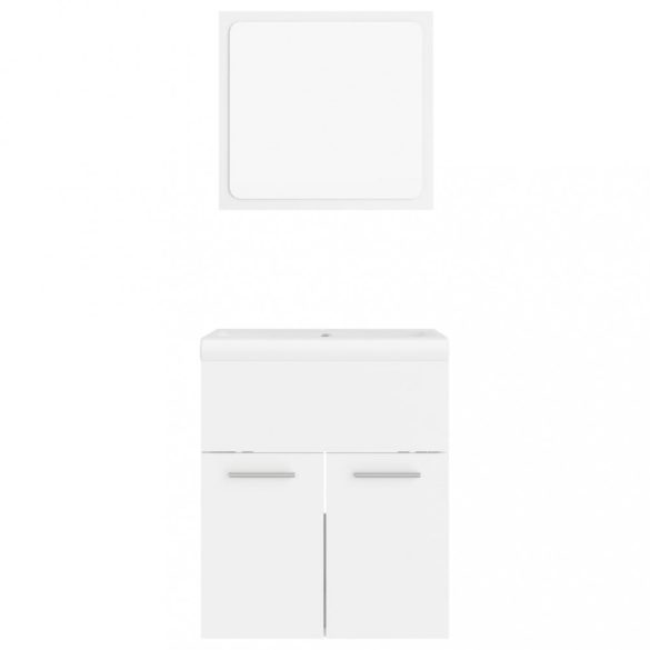 fehér forgácslap fürdőszobai bútorszett