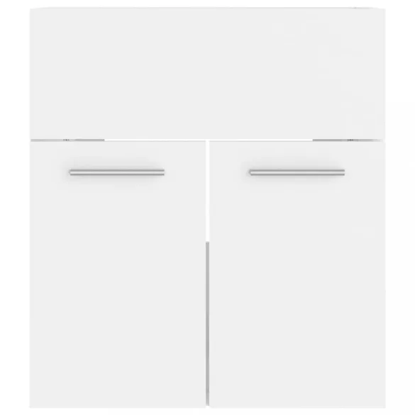 fehér forgácslap fürdőszobai bútorszett