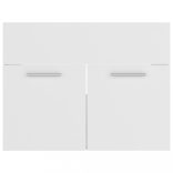 fehér szerelt fa fürdőszobai bútorszett