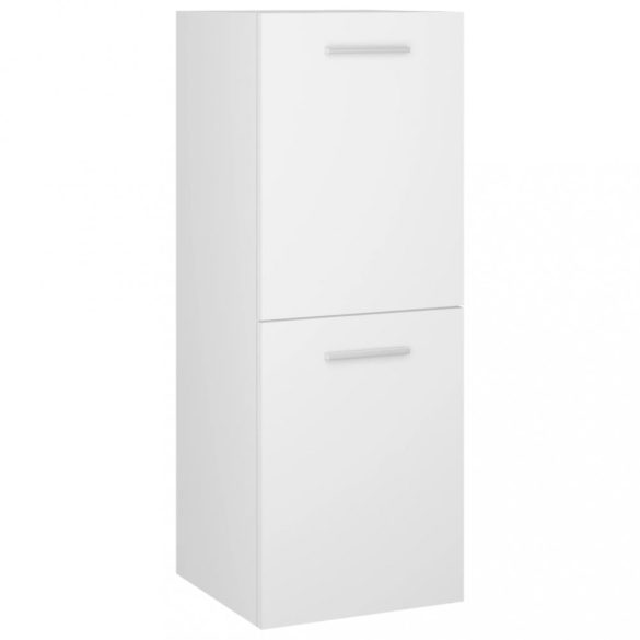 fehér szerelt fa fürdőszobai bútorszett