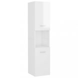 fehér szerelt fa fürdőszobai bútorszett