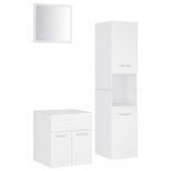 fehér forgácslap fürdőszobai bútorszett