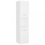 fehér szerelt fa fürdőszobai bútorszett