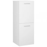 fehér szerelt fa fürdőszobai bútorszett