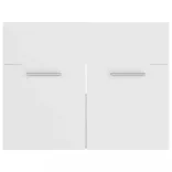 fehér szerelt fa fürdőszobai bútorszett