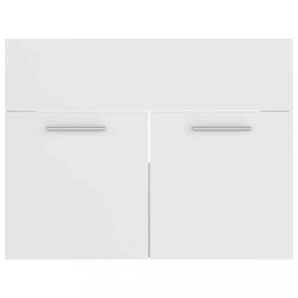 fehér szerelt fa fürdőszobai bútorszett