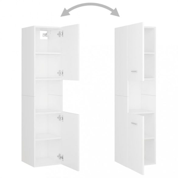 fehér forgácslap fürdőszobai bútorszett