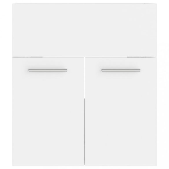 fehér forgácslap fürdőszobai bútorszett