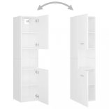 fehér szerelt fa fürdőszobai bútorszett