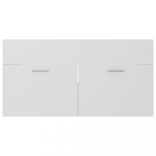 fehér szerelt fa mosdószekrény beépített mosdókagylóval