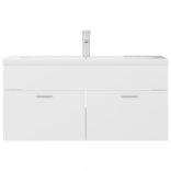 fehér forgácslap mosdószekrény beépített mosdókagylóval