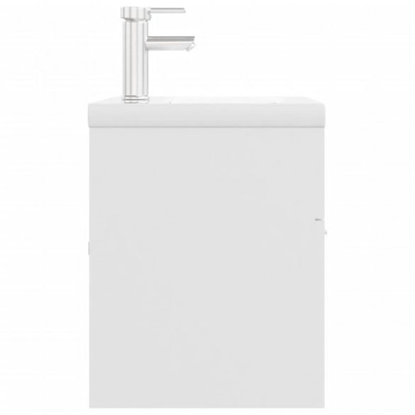 fehér forgácslap mosdószekrény beépített mosdókagylóval