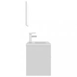 fehér szerelt fa fürdőszobai bútorszett