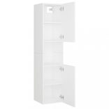 fehér szerelt fa fürdőszobai bútorszett