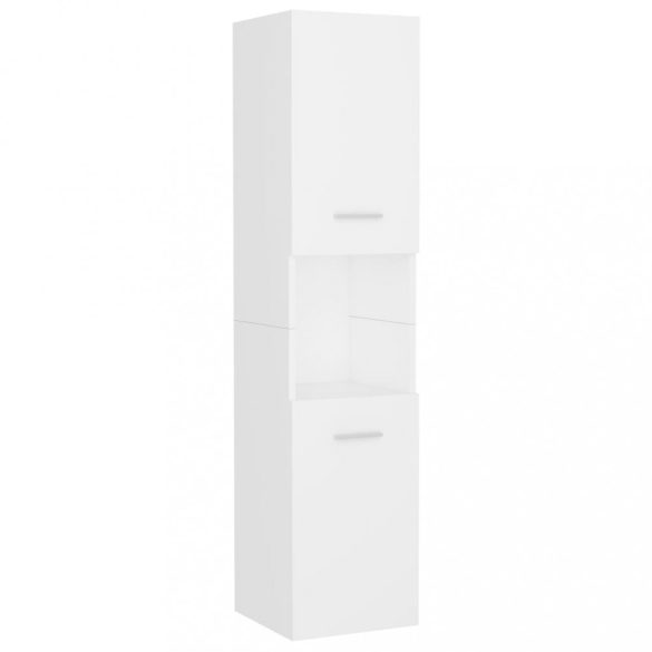 fehér szerelt fa fürdőszobai bútorszett