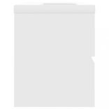 fehér szerelt fa mosdószekrény beépített mosdókagylóval