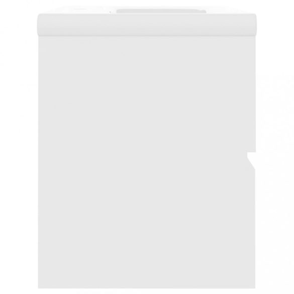 fehér szerelt fa mosdószekrény beépített mosdókagylóval