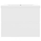 fehér szerelt fa mosdószekrény beépített mosdókagylóval