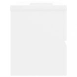 fehér szerelt fa mosdószekrény beépített mosdókagylóval