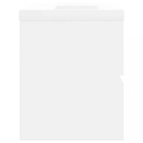 fehér szerelt fa mosdószekrény beépített mosdókagylóval