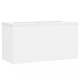 fehér szerelt fa mosdószekrény beépített mosdókagylóval