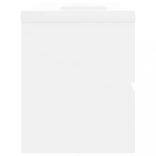 fehér szerelt fa mosdószekrény beépített mosdókagylóval