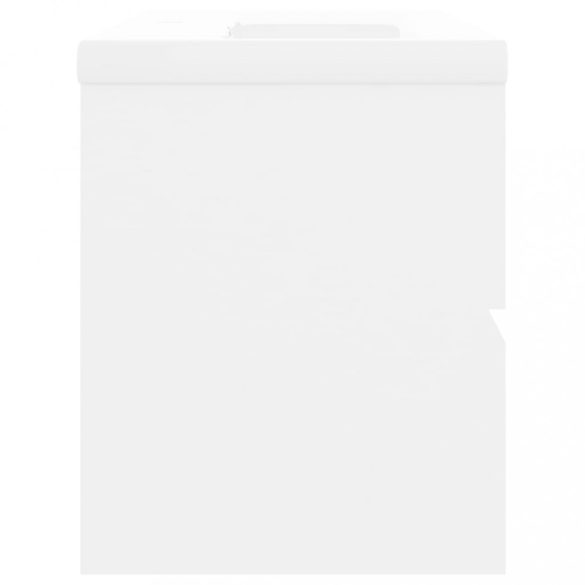 fehér szerelt fa mosdószekrény beépített mosdókagylóval