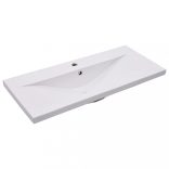 tölgyszínű szerelt fa mosdószekrény beépített mosdókagylóval