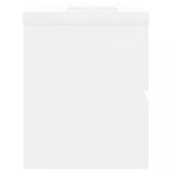 fehér szerelt fa mosdószekrény beépített mosdókagylóval