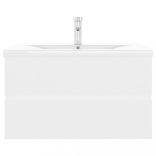 fehér szerelt fa mosdószekrény beépített mosdókagylóval