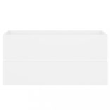 fehér szerelt fa mosdószekrény beépített mosdókagylóval