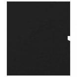 fekete szerelt fa mosdószekrény beépített mosdókagylóval