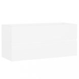 fehér szerelt fa mosdószekrény beépített mosdókagylóval