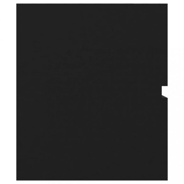 fekete szerelt fa fürdőszobai bútorszett