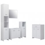 4 részes fehér fürdőszobai bútorszett