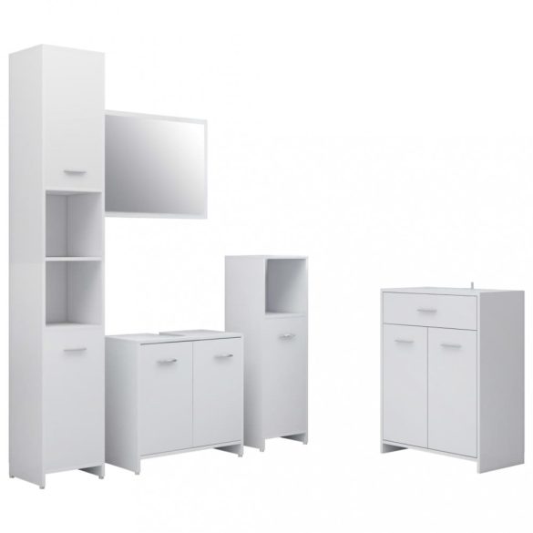 4 részes fehér fürdőszobai bútorszett