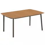 7 részes fekete polyrattan kerti étkezőgarnitúra
