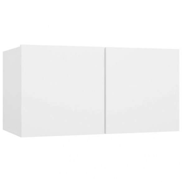 4 db fehér szerelt fa TV-szekrény 60 x 30 x 30 cm