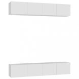 4 db fehér szerelt fa TV-szekrény 80 x 30 x 30 cm